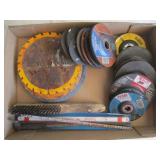 Assorted Blades and Grinder Wheels