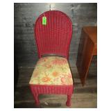 Wicker Chair With New Padded Seat