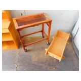 Wood Rolling Rack and Wood Cradle