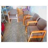 4) Tan Office Sitting Chairs