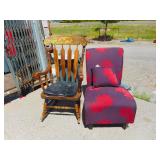 Wood Rocking Chair & Sitting Chair