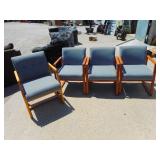 4) Grey Office Sitting Chairs