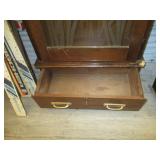Wood Gun Cabinet With Drawer.