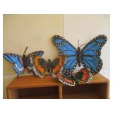 (4) Wooden Butterflies, Assorted Sizes.