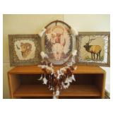 Big Horn Sheep And Elk Wall Hangings.