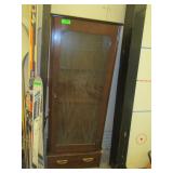 Wood Gun Cabinet With Drawer.