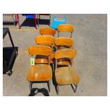 6) Wooden Student Chairs