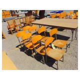 8) Wooden Student Chairs