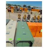 Green Metal Four Drawer File Cabinet