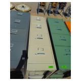 Cream Metal Four Drawer File Cabinet