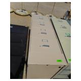 Cream Metal Four Drawer File Cabinet