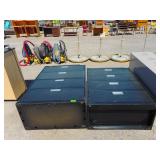 2) Black Lateral Metal File Cabinets