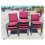 10) Red Padded Chairs