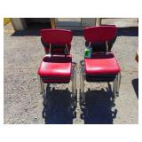8) Red & Blue Small Student Chairs