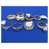 Nine Size 6 Ladies Rings