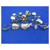 Twelve Size 6 Ladies Rings