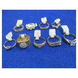 Nine Size 6 Ladies Rings