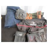 Tool Bags, Blue Coveralls, Staple Gun