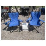 2) Folding Camping Chairs, Porta Potti