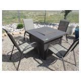 Propane Patio Fire Pit With 4) Chairs