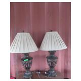 2) Metal Table Lamps