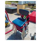 6) Red & Blue Childrens Chairs