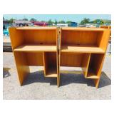 2) Oak Computer Privacy Stands