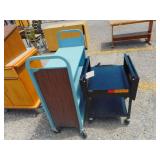 2) Metal Rolling Carts