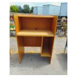 1) Oak Computer Privacy Stands