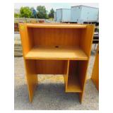 1) Oak Computer Privacy Stands