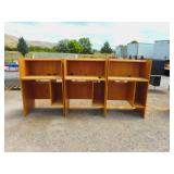 3) Oak Computer Privacy Stands