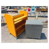 Storage Box and Metal Rolling Cart
