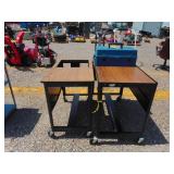 2) Media Carts and Plastic Tool Box