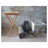 Porta Potti, Pop Up Tent, Table, Backpack