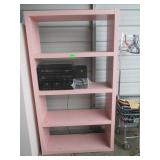 Pink Wood Shelf & Integrated Stereo System