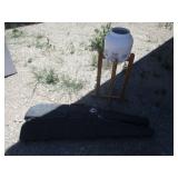 2) Hard Sided Gun Cases, Water Cooler On Stand