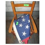 Child Rocking Chair & American Flag