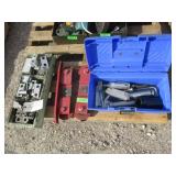 Lathe Chuck Jaws, I-Beam Rollers, Box of Tools