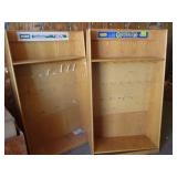 2) Peg Board Wood Store Display Shelves