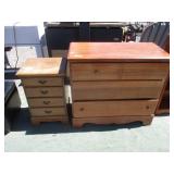 Wood Dresser And Nightstand