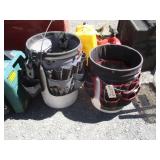 2) 5-Gallon Buckets With Tool Storage