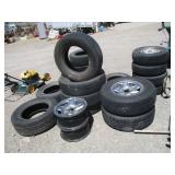 Collection Of Tires And Rims