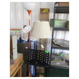 2) Floor Lamps, Music Stand