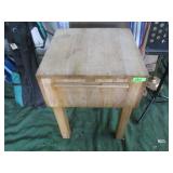Butcher Block Mini-Island With Drawer