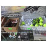 Tub Of Golf Balls And Tennis Balls