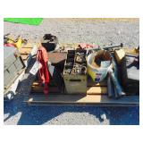 Pully, Parts Bin w/ Lead Weights, Tank, Motor,
