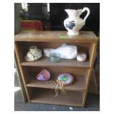 Wood Shelf With Home Decor