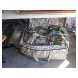 Army Duffle Bag Full Of Army Issued Clothing,