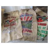 3) Burlap Sacks