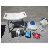 White Bath Bench, Vicks Humidifier, Cool Mist